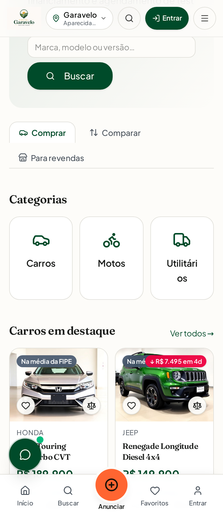 Anúncio no celular